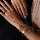 Laurel Gold Hand Chain Bracelet, view 4