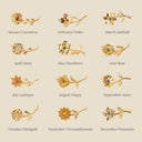 Wilhelmina Gold Birth Flower Necklace, view 8