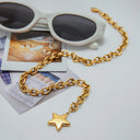 Mabel Gold Star Pendant Necklace, view 6