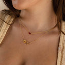 Wilhelmina Gold Birth Flower Necklace, view 7