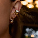 Kyla Gold Hoop Earrings Set of 3 in 18k gold plated stainless steel