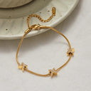 Katya Gold Cross Herringbone Bracelet, view 5