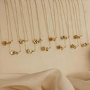 Wilhelmina Gold Birth Flower Necklace, view 13