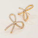 Jessamy Gold Bow Earrings, view 5