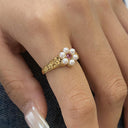 Lavinia Gold Pearl Ring, view 4