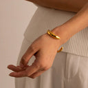 Thea Organic Gold Bangle, view 3