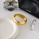 Maisie Smooth Gold Bangle, view 4