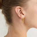 Kenna Gold Double Hoop Earrings, view 5