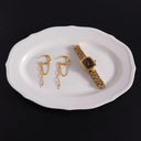 Kiara Gold Link Chain Hoops, view 5