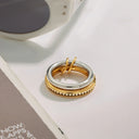Genevra Two-Tone Stacking Rings, view 5