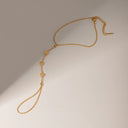 Clementine Gold Hand Chain Bracelet, view 9