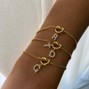Arabella Gold Initial Bracelet, view 2