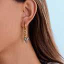 Honor Heart and Lock Earrings, view 4