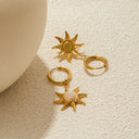 Scarlett Gold Sun Earrings, view 7