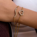 Greta Gold Chain Bracelet, view 4