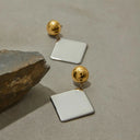 Jolene Two-Tone Statement Drop Earrings, view 7