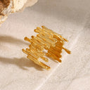 Wynn Abstract Gold Ring, view 7