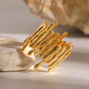 Wynn Abstract Gold Ring, view 5