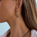 Honor Heart and Lock Earrings, view 5