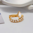 Brielle Gold Marquise Ring, view 5