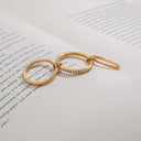 Nathalie Gold Stacking Rings, view 6