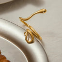 Ondine Gold Snake Ring, view 4