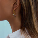 Honor Heart and Lock Earrings, view 6