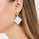 Jolene Two-Tone Statement Drop Earrings, view 6