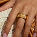 Yasmin Gold Seashell Statement Ring, view 2