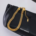 Nola Gold Mesh Anklet, view 6