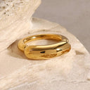 Della Chunky Gold Ring, view 10