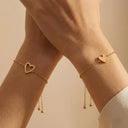 Celeste Gold Heart Bracelet Set, view 3