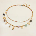 Danica Gold Charm Layered Necklace, view 6