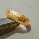 Calla Textured Gold Bangle, view 4