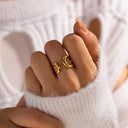 Bellamy Twisted Gold Band Ring, view 2