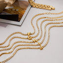 Bubble Letter Gold Tennis Bracelet, view 4