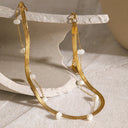 Linnea Gold Pearl Anklet, view 5