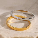 Yvette Large Gold Stacking Bangle, view 5