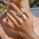 Farrah Gold Stacking Rings in 18k gold plated stainless steel