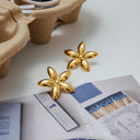 Lorelei Floral Gold Earrings, view 7