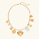 Brynn Gold Heart Locket Necklace in 18k gold plated stainless steel
