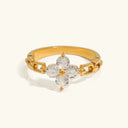 Merle Gold Petal Ring in 18k gold plated stainless steel
