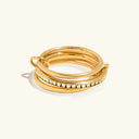 Nathalie Gold Stacking Rings in 18k gold plated stainless steel