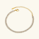 Riva Double Tennis Bracelet in 18k gold plated stainless steel