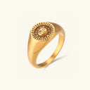 Effie Gold Sun Ring in 18k gold plated stainless steel