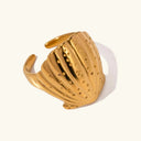 Jovie Gold Seashell Ring in 18k gold plated stainless steel