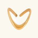 Indie Gold Arc Ring in 18k gold plated stainless steel