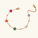 Gracie Gold Flower Bracelet in 18k gold plated stainless steel