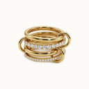 Saskia Gold Stacked Ring in 18k gold plated stainless steel