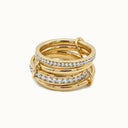Lumi Gold Stacked Ring in 18k gold plated stainless steel